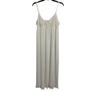Intimo Donatella Baby Doll Empire Waist Pleated Y2K Maxi Slip Dress Size XL